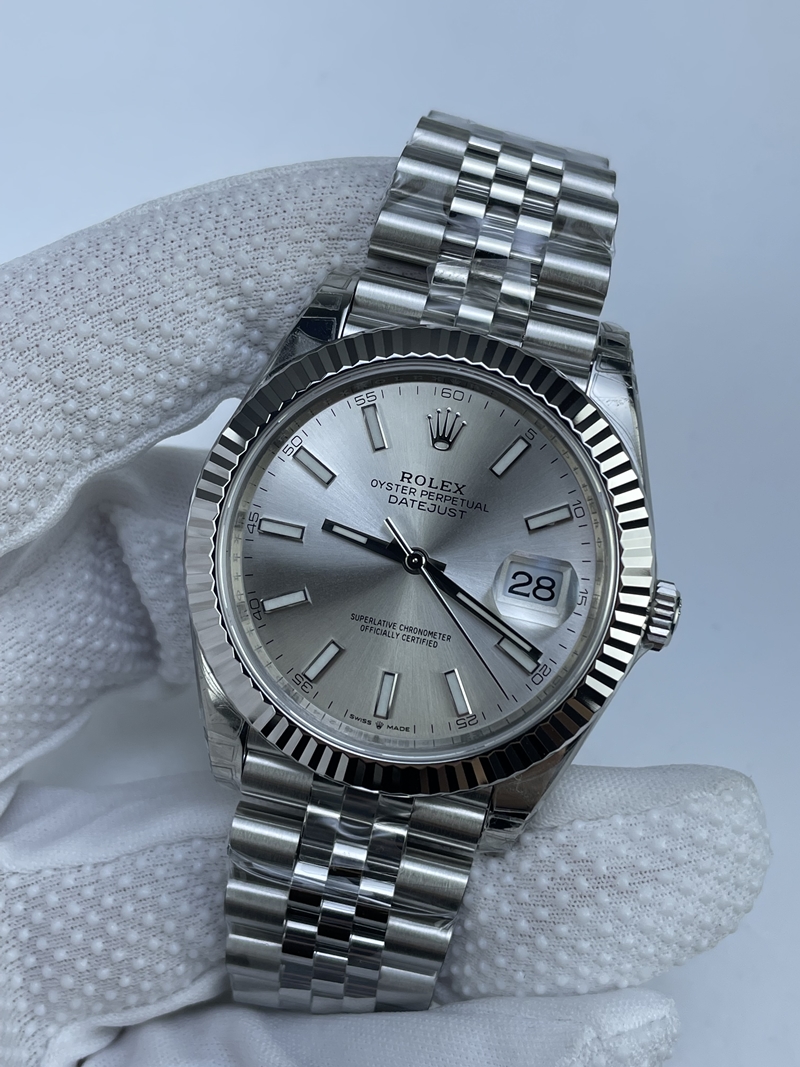 (준비완료/특급배송)NO.2814/  VS공장 롤렉스 데이저스트 41미리 실버 바인덱스 쥬빌레 플루티드
