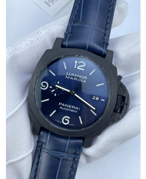 (준비완료/특급배송)NO.3243/VS공장 파네라이 PAM1664 카보테크 블루다이얼 가죽스트랩